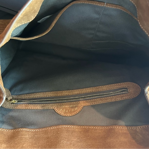 Brown Leather Backpack with Rugged Design and Multiple Compartments